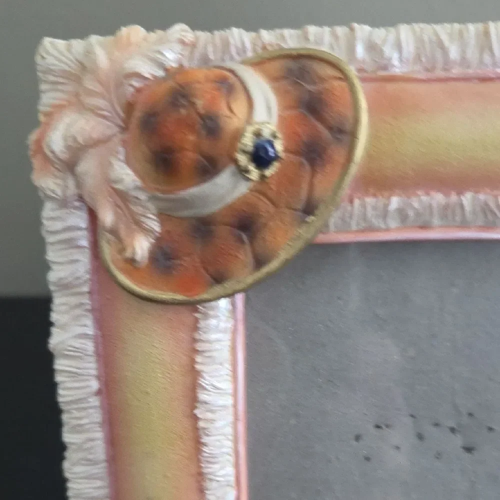 Charming Tan and Cream Picture Frame